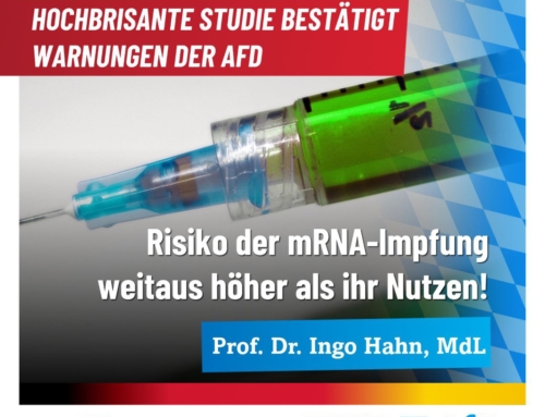Hochbrisante Studie bestätigt Warnungen der AfD – Risiko der mRNA-Impfung weitaus höher als ihr Nutzen!
