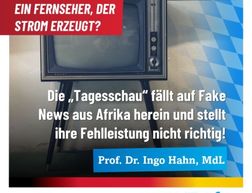 Ein Fernseher, der Strom erzeugt? – Die „Tagesschau“ fällt auf Fake News aus Afrika herein und stellt ihre Fehlleistung nicht richtig