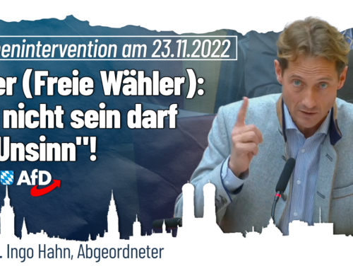 Zierer (Freie Wähler): Was nicht sein darf ist „Unsinn“!