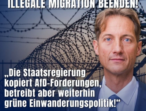 Nur eine starke AfD beendet die illegale Migration – Staatsregierung kopiert AfD-Forderungen, betreibt aber weiterhin grüne Einwanderungspolitik