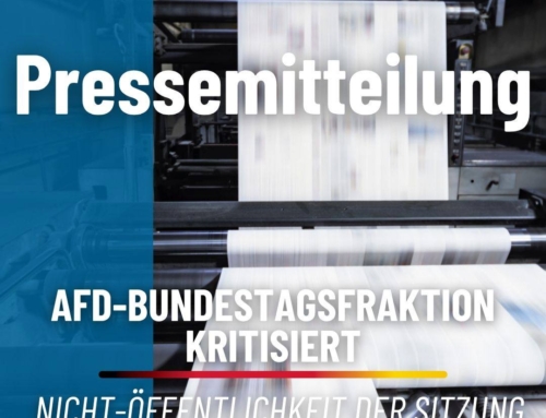 AFD-BUNDESTAGSFRAKTION KRITISIERT NICHT-ÖFFENTLICHKEIT DER SITZUNG MIT EXPERTENRAT FÜR KLIMAFRAGEN